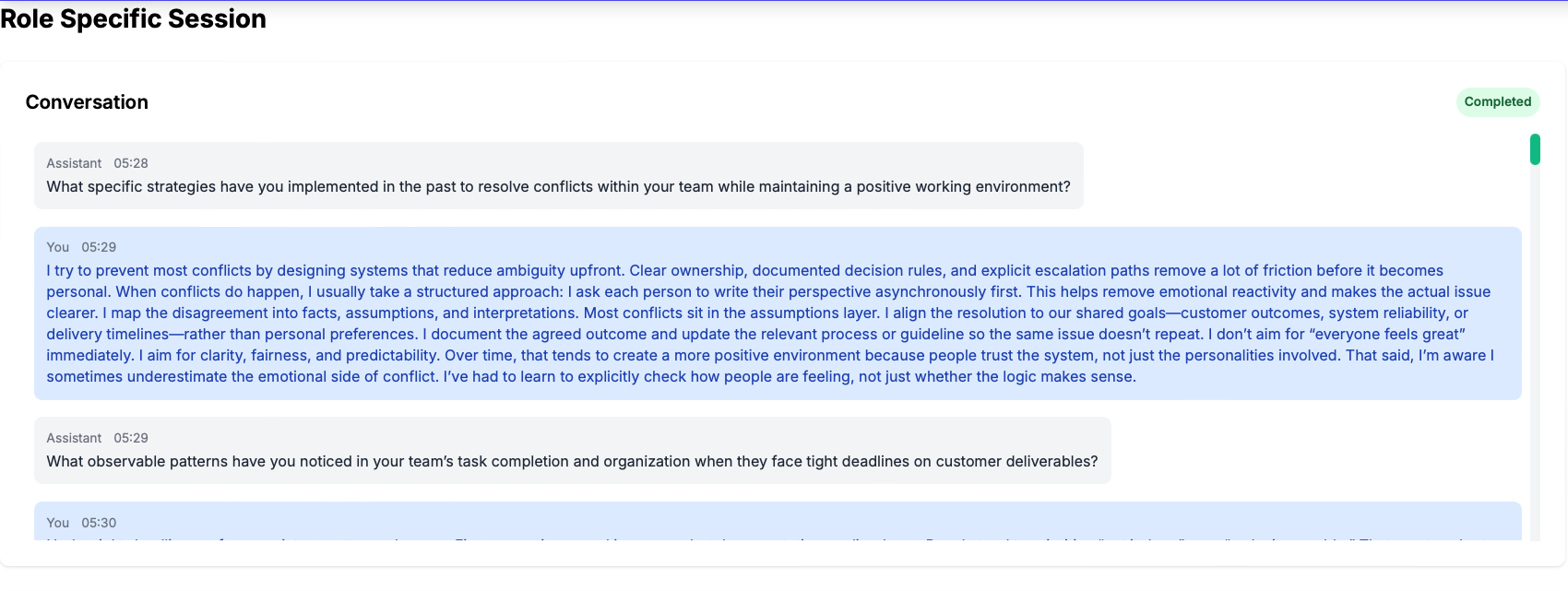 AI-enhanced analytic dialogue session